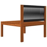 vidaXL Salon de jardin 4 Pièces avec coussins Crème Bois d'acacia solide