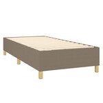 vidaXL Sommier à lattes de lit matelas et LED Taupe 90x200 cm Tissu