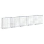 vidaXL Panier gabion avec couvercle 500x50x100 cm fer galvanisé
