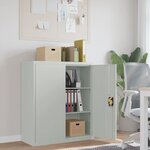 vidaXL Classeur gris clair 90x40x105 cm acier
