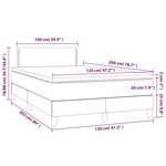 vidaXL Sommier à lattes de lit et matelas Bleu foncé 120x200cm Velours