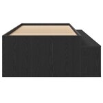vidaXL Cadre de lit de rangement Chêne Noir 100x200 cm