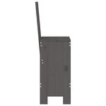 vidaXL Tabourets de bar lot de 2 gris 40x42x120 cm bois massif de pin