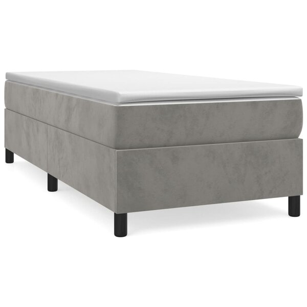 vidaXL Cadre de lit sans matelas gris clair 90x200 cm velours