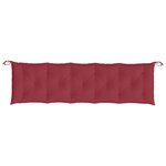 vidaXL Coussins de banc de jardin lot de 2 rouge bordeaux tissu Oxford