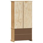 vidaXL Vitrine en verre VIGO 85x35x170 cm bois massif de pin
