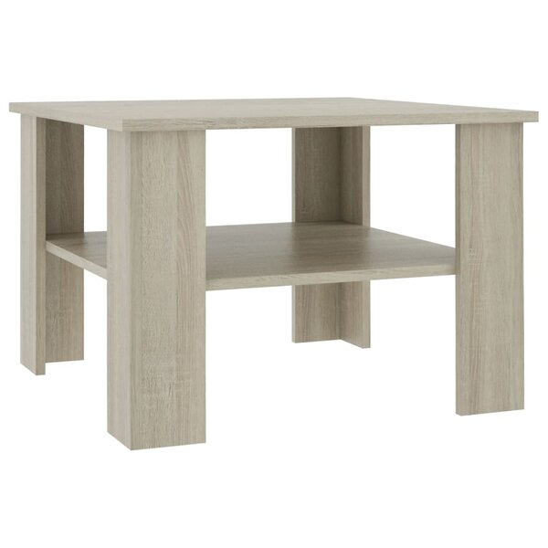 vidaXL Table basse Chêne sonoma 60x60x42 cm Bois d’ingénierie