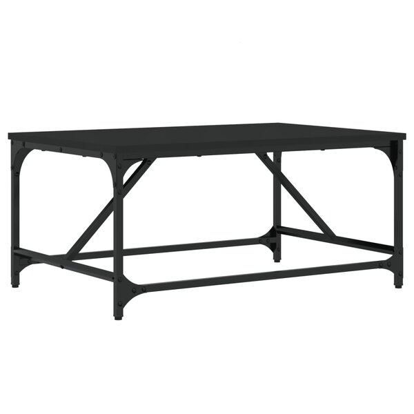 vidaXL Table basse noir 75x50x35 cm bois d'ingénierie