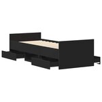 vidaXL Cadre de lit sans matelas noir 90x200 cm
