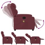 vidaXL Fauteuil de massage inclinable Rouge bordeaux Tissu