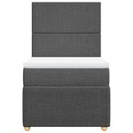 vidaXL Sommier à lattes de lit avec matelas Gris foncé 80x200 cm Tissu