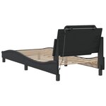 vidaXL Cadre de lit avec lumière LED noir 90x190 cm similicuir