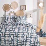 Parure de lit housse de couette 220 x 240 + 2 taies d oreiller 63 x 63