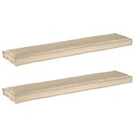 vidaXL Coussins de palette pour banc 2 Pièces Beige 180x40x8 cm Tissu Oxford