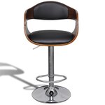 vidaXL Tabourets de bar lot de 2 bois courbé et similicuir