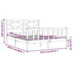 vidaXL Cadre de lit sans matelas bois de pin massif