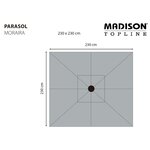 Madison Parasol de jardin Moraira 230x230 cm écru