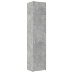 vidaXL Armoire de rangement mince gris béton 50x42 5x225 cm