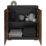 FMD Commode avec 2 portes 80x34 9x89 9 cm gris et style ancien