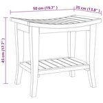 vidaXL Table d'appoint de salle de bain 50x35x45cm bois de teck solide