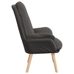 vidaXL Chaise Relaxante Gris Foncé en Tissu Imitant la Laine