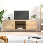 vidaXL Meuble TV chêne sonoma 150x30x50 cm bois d'ingénierie