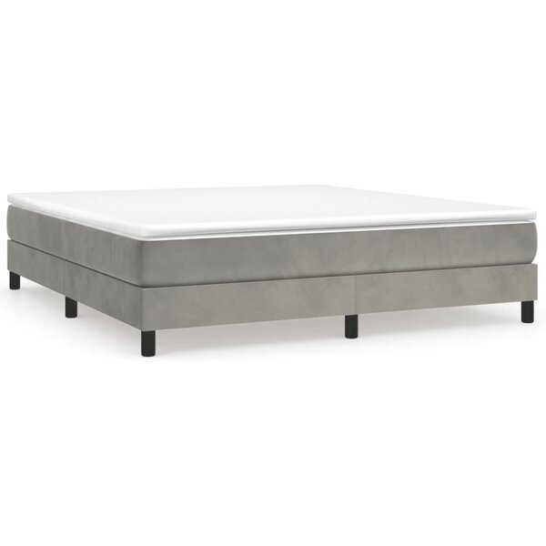 vidaXL Cadre de lit sans matelas gris clair 180x200 cm velours