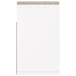 vidaXL Banc à chaussures coussin Blanc 104x30x49 cm Bois d'ingénierie