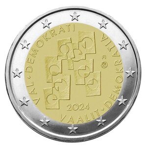 Pièce 2 euro commémorative 2024  FINLANDE (Elections et Démocratie)