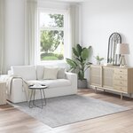 vidaXL Tapis Shaggy à poils longs Gris 200x200 cm PP