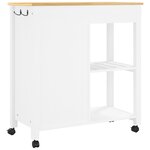 vidaXL Chariot de cuisine MONZA 84x40x90 cm bois massif de pin
