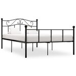 vidaXL Cadre de lit sans matelas noir métal 120x200 cm