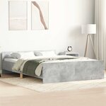 vidaXL Cadre de lit sans matelas gris béton 120x200 cm