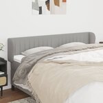 vidaXL Tête de lit avec oreilles Gris clair 163x23x78/88 cm Tissu