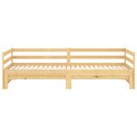 vidaXL Lit coulissant Bois de pin massif 2x(90x200) cm