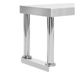 vidaXL Étagère de table de travail 120x30x35 cm Acier inoxydable