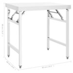 vidaXL Table de travail pliable de cuisine 85x60x80cm Acier inoxydable