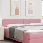 Tête de lit vidaXL avec boutons en cristal en velours rose de 200 cm
