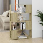 vidaXL Bibliothèque/Séparateur de pièce Chêne Sonoma 80x24x124 5 cm