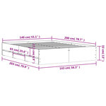 vidaXL Cadre de lit avec tiroirs sans matelas blanc 140x200 cm