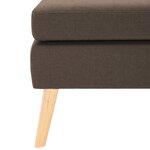 vidaXL Repose-pied Marron Tissu