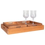 House Nordic Plateaux Christina 3 Pièces avec poignées Teck naturel