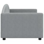 vidaXL Lit de repos sans matelas gris clair 80x200 cm tissu