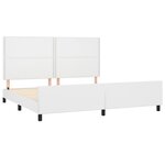 vidaXL Cadre de lit sans matelas blanc 200x200 cm similicuir