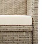 vidaXL Chaises inclinables lot de 2 et coussins Résine tressée Beige