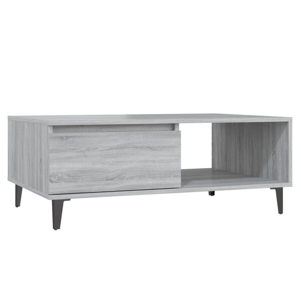 vidaXL Table basse Sonoma gris 90x60x35 cm Aggloméré