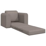 vidaXL Canapé-lit au sol 2-en-1 taupe 98x71x83 cm en tissu