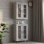 vidaXL Armoire murale suspendue Sonoma gris 69 5x34x90 cm