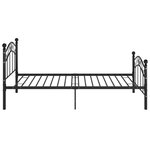 vidaXL Cadre de lit sans matelas noir métal 90x200 cm