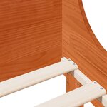 vidaXL Cadre de lit sans matelas cire marron 90x190 cm bois pin massif
